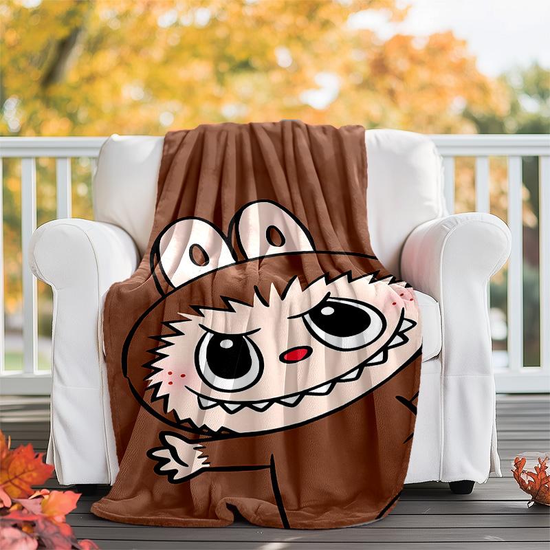 labubu printed throw blanket—lightweight,soft,warm;versatile blanket for all seasons—perfect as &air-conditioning throw,nap blanket