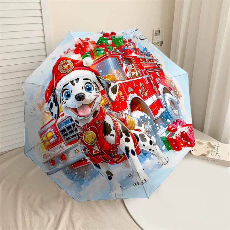 

1PC Firefighter Dog Umbrella-8-Rib Reinforced, Automatic Open, Lightweight & Durable, Cute Fashion Accessory for Outdoor-F2663