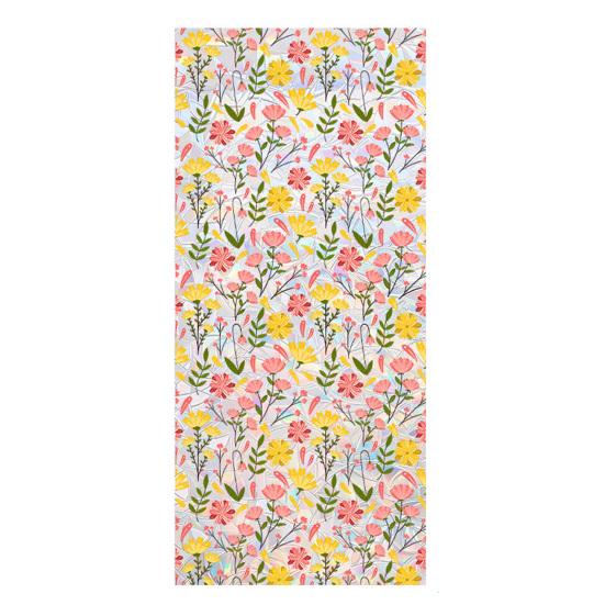 Flower Window Privacy Film, Decorative Static Cling Stickers, Waterproof Glass Cling, 39.4x17.7in Anti-Glare Static Glass Sticker for Home Bathroom