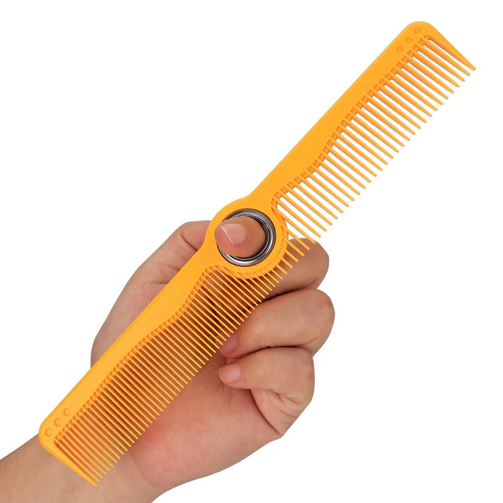 Wide & Fine Tooth Fidget Hair Comb with Bearing Anti-static Barber Comb for Salon