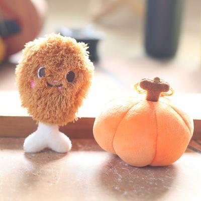 Cute Little Chicken Legs Pendant Plush Toy Doll Small Pumpkin Bag Hanging Decoration Keychain Doll Doll