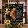 Birthday Gift From Daughter and Son To Mom Portable Soft Flannel Blanket for Sofa Bedroom Living Room