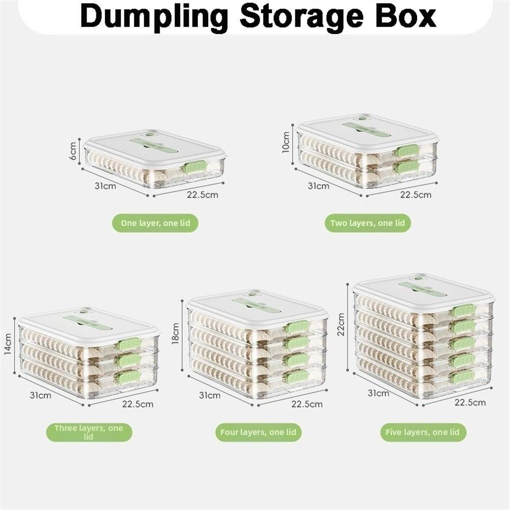 Fresh Keeping Freezer Box Narrow Style Wontons Box Food Grade Dumpling Storage Box  Home Kitchen