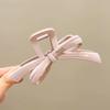 Cream matte powder! Bow tie streamer catcher! French three-dimensional gold label hair shark clip hair iron