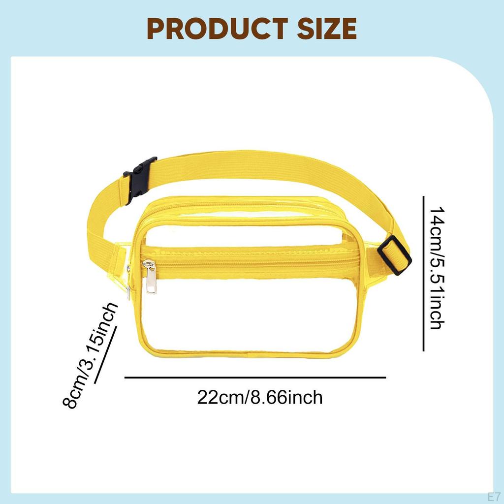 Clear Fanny Pack Waist Bag Crossbody Purse for Festival Concerts Hiking Travel