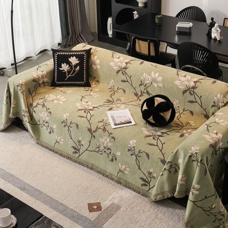 1pc Sofa Cover, Universal Sofa Slipcover For All Seasons, Non-slip Sofa Cover Blanket, Sofa Cushion Protective Cover, Suitable F