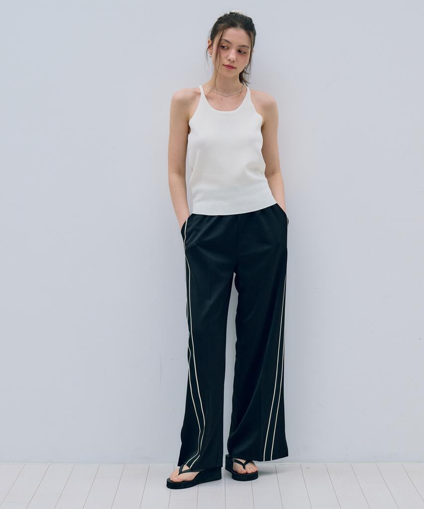 Metapeo Met Slit Wide Slacks Black
