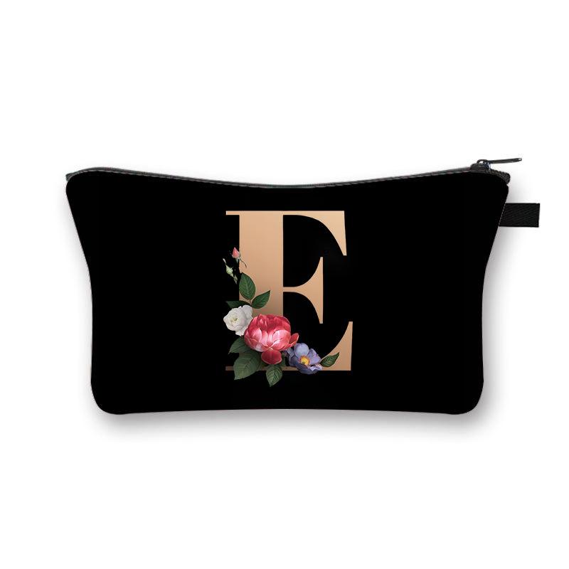 Alphabet Printed Change Bag Multifunctional Travel Storage Bag Elementary School Polyester Stationery Zipper Pencil Bag