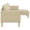 Sofa Set with Cushions Cream Polyester
