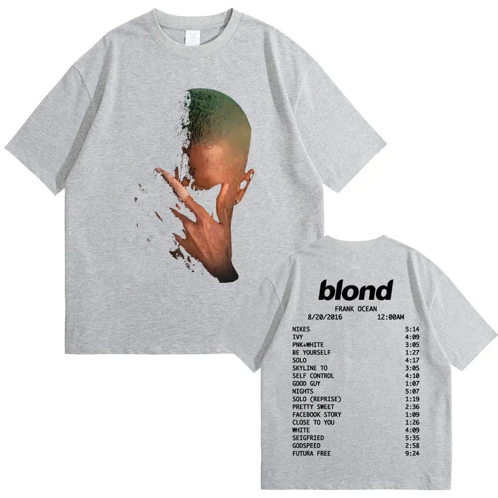 Vendita Calda Rapper Frank Moda Grafica Stampa T-shirt Uomo Donna Ocean Streetwear Hip Hop Moda Biondo Largo Casual Oversize Top Estivo Nuova Maglietta