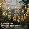 Solar Powered Outdoor String Lights, 15 Bulb String Lights With 8 Lighting Modes