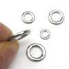 Fishing Tackle 304 Stainless Steel Lead Jigging Snap Split Rings Tackle Connector Fishing Rings