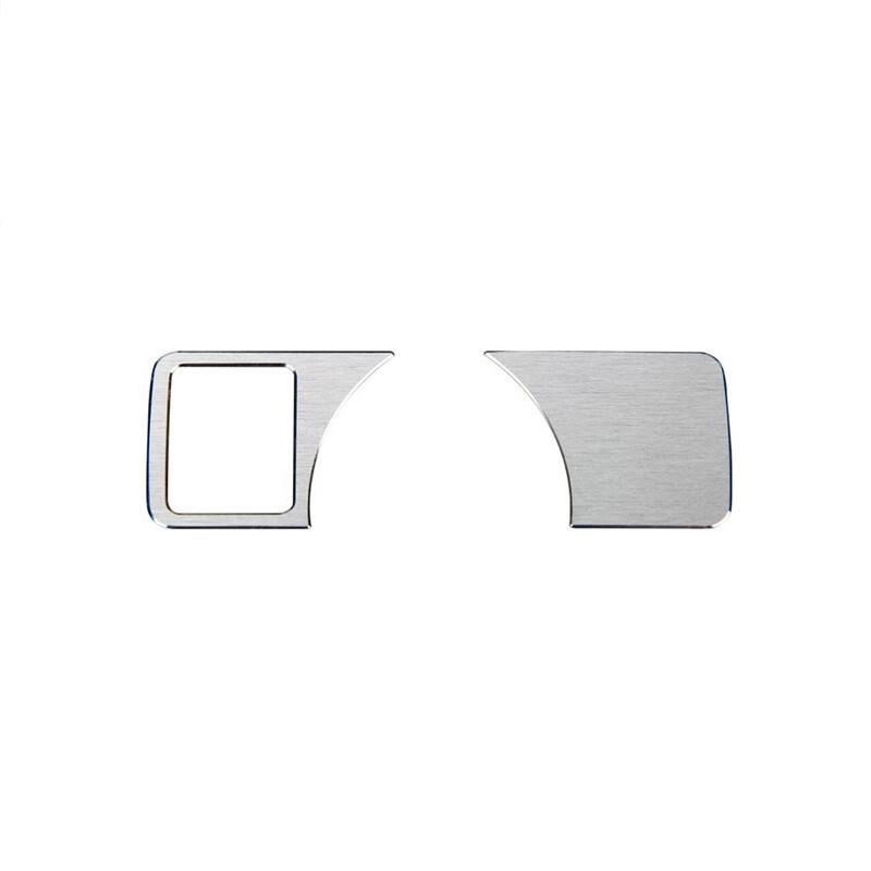 For Benz C-Class 2008-2014 Silver Alloy Headlight Button Control Cover Trim 2PCS