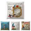 Cartoon Alice In Wonderland Cotton Linen Cushion Cover For Any Room**