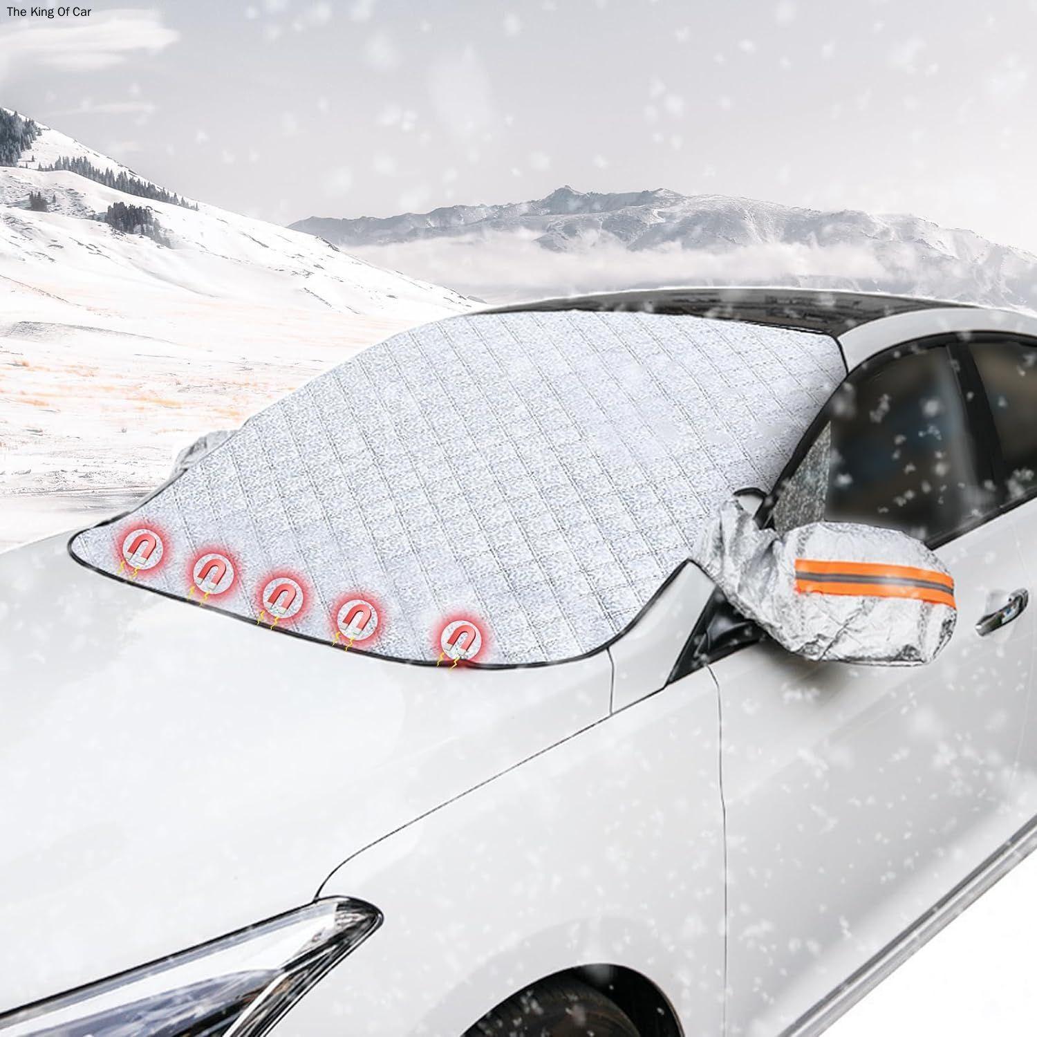 

Windscreen Snow Covers Magnetic Car Sunshade Front Window Windshield Cove,145*120cm білий