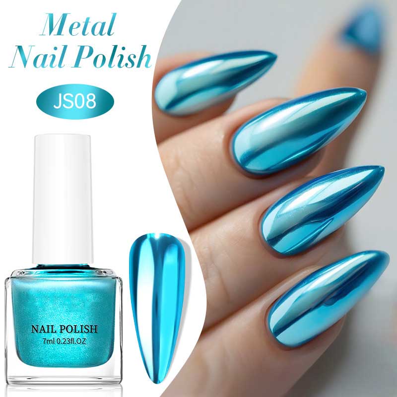 7ML Kovový Gel na Nehty Stříbrný Zlatý Zrcadlový Lak na Nehty Soak Off Gel Lak na Nehty