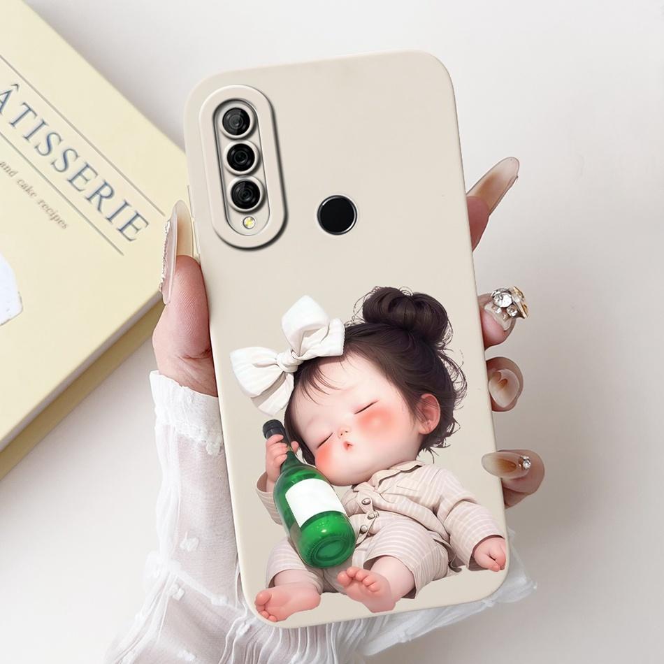 For Huawei Y6p MED-LX9 MED-LX9N New Cute Rabbit Cat Cartoon Case For Huawei Y6P 2020 Lens Protective Soft Silicone Phone Cases