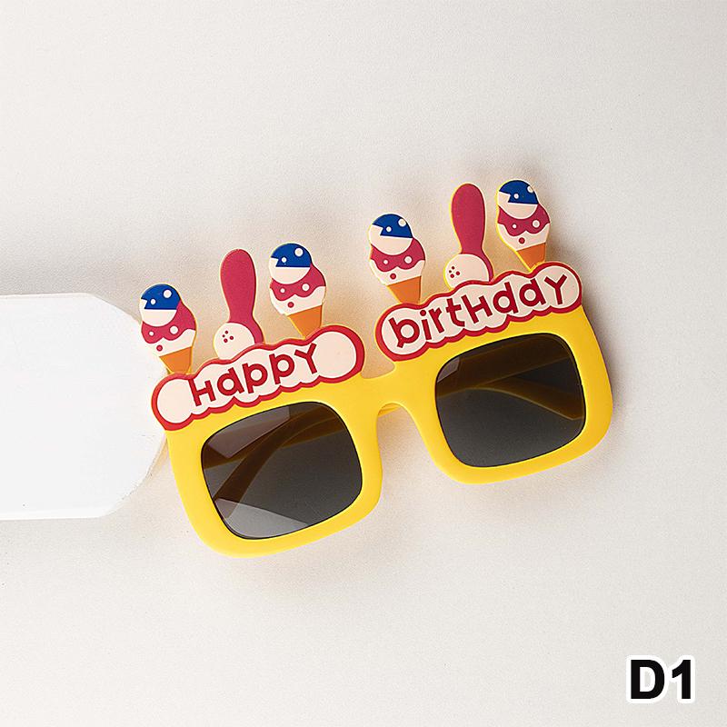 Party Fun Birthday Glasses Photo Props Plastic Decorative for Memorable Occasions