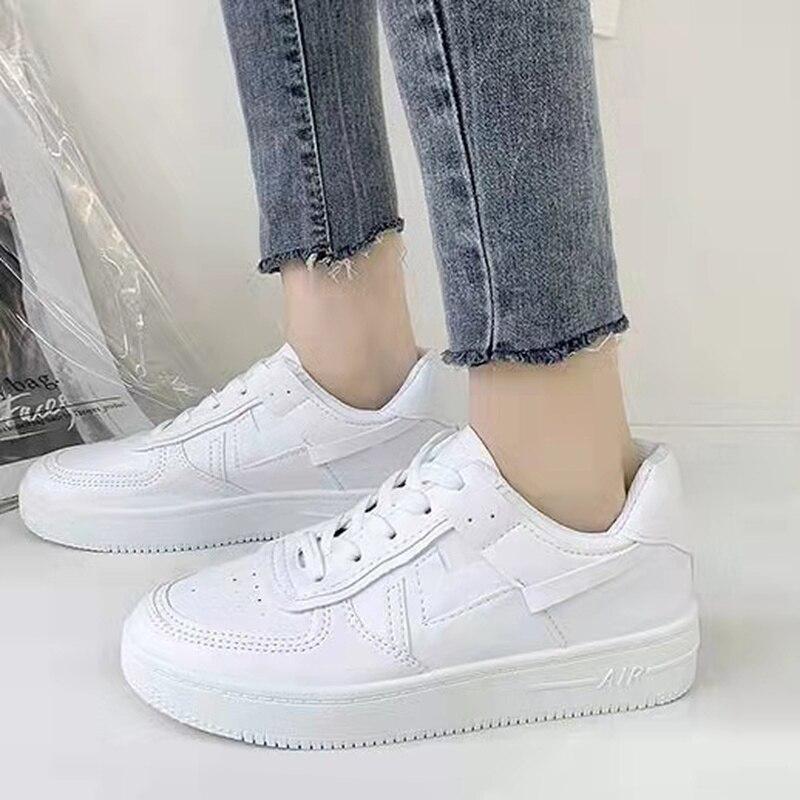 Sommer Weiß Damen Sportschuhe Studentin Flache Lässige Weiße Schuhe Klassische Mode Damen Sneaker Vier Jahreszeiten Damenschuh