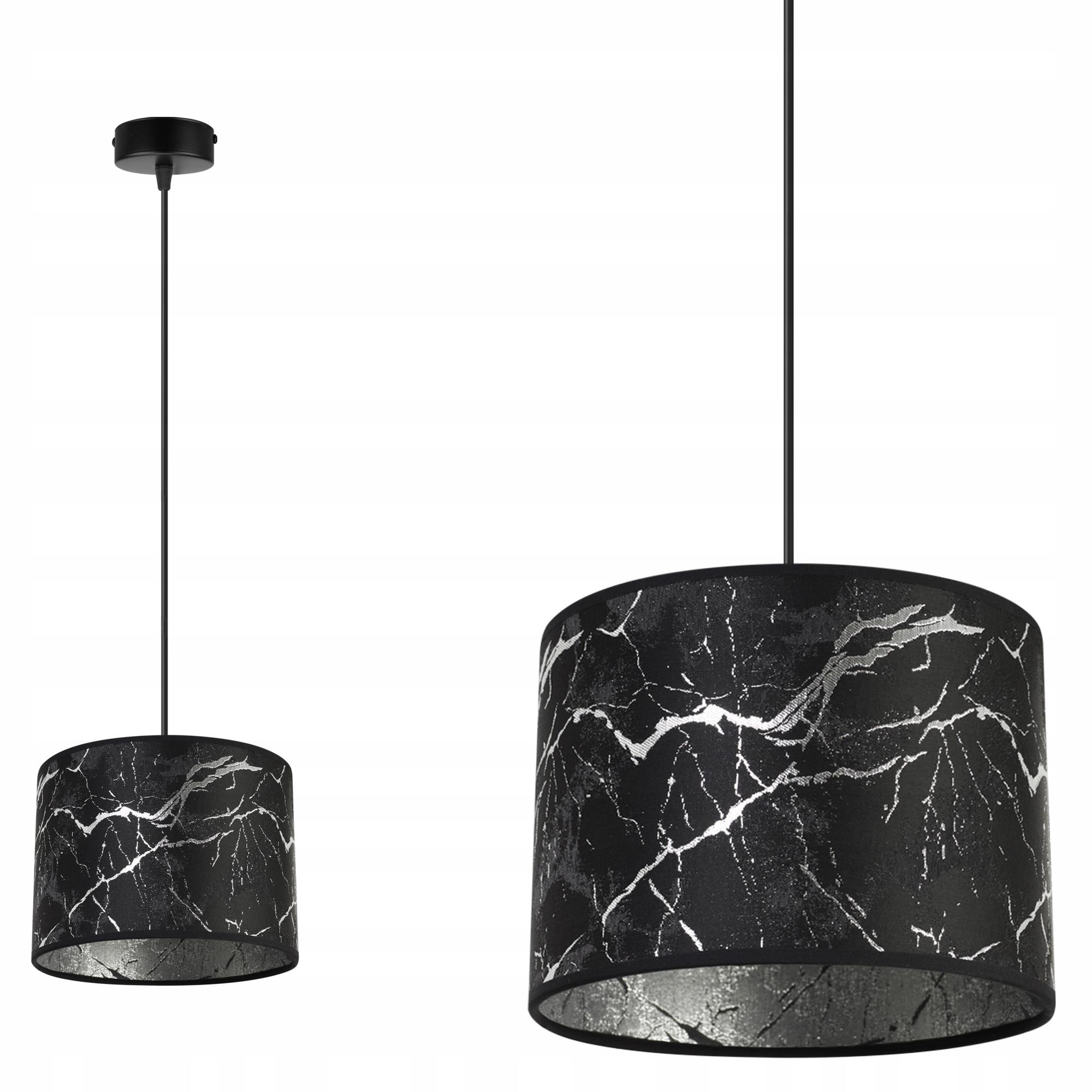 CEILING HANGING LAMP, SILVER MARBLE LAMPSHADE