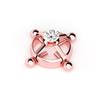 Anneaux de téton Faux en Acier Inoxydable pour Femmes Fermeture à Vis Clip Sans Perçage Bijoux de Piercing de Téton