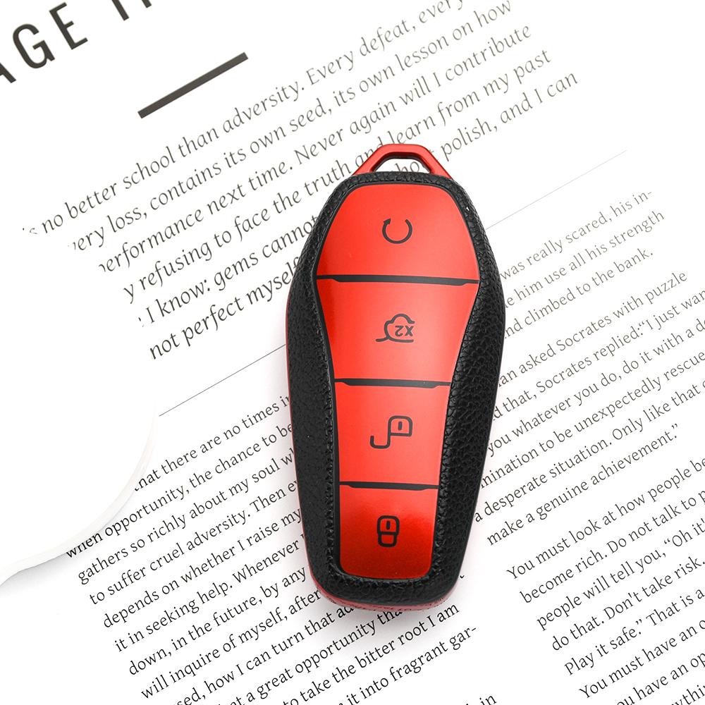 TPU Leather Auto Shell Keyless Car Key Cover Case Holder Protector Accessories for BYD Qin PLUS Song Pro MAX Yuan Han Ev Tang Dm Dolphin E2