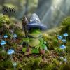 Detailed Star Moon Spider Figure Witch Frog Ornaments, Resin Magic Wizard Figurine, Micro-landscape Miniature Waterproof Micro Landscape Statue