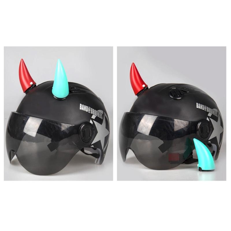 Car Motorcycle Off Road Helmet Devil Horn Motocross Full Face Off Road Helmet Decoration Accessory Headwear Auto Styling