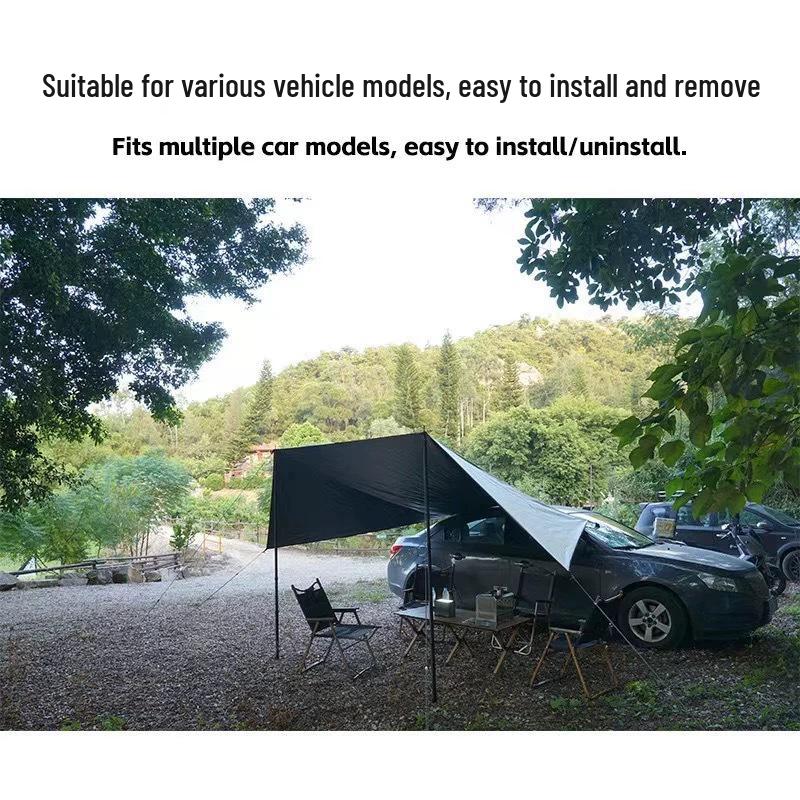 SUV Sunshade Awning: Suction Cup Tent for Self-Driving Tours & Camping