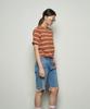 SAAI Multi Stripe Tee Brown