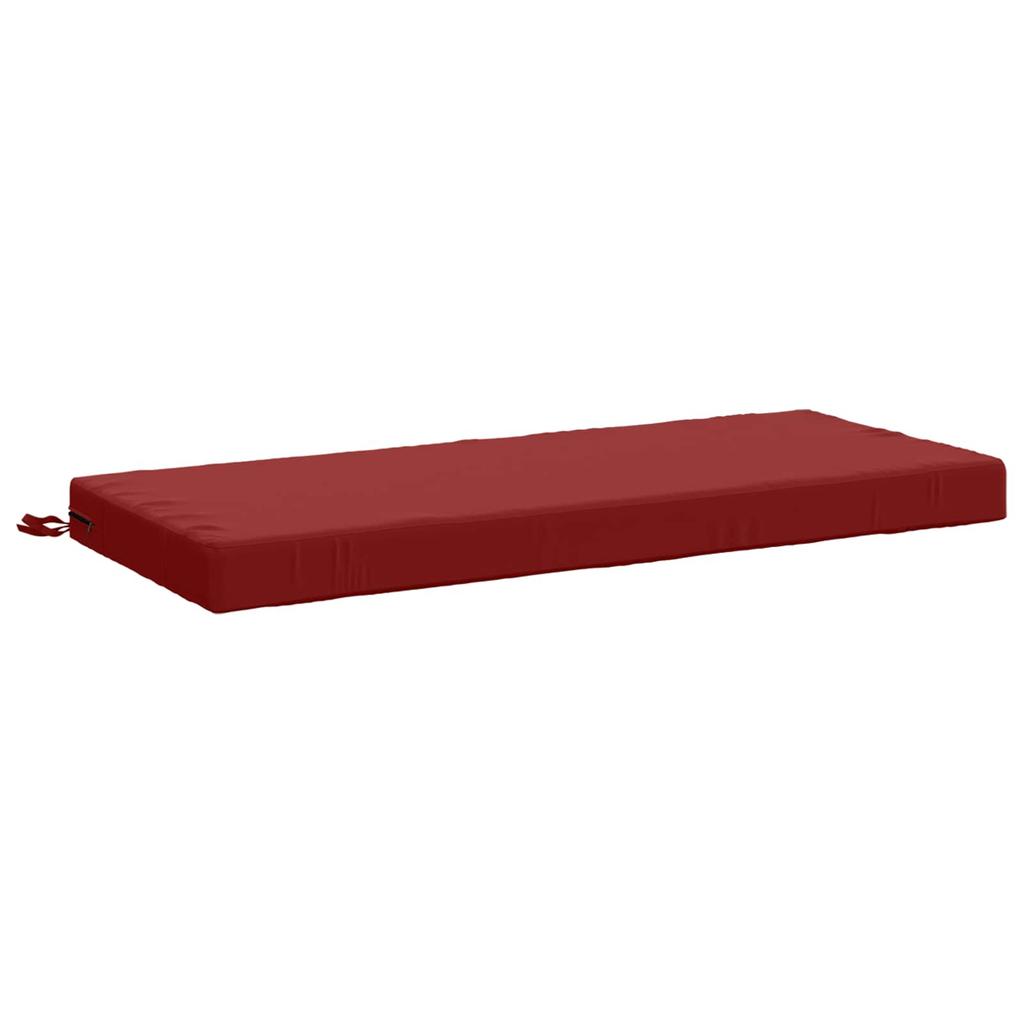 2 Piece Bench Cushion Set SOEST 2 Pcs 100percent Polyester Wine Red