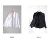 Women's Flocked White Long Sleeve Warm Fleece Shirt - Formal Workwear, Autumn/Winter 2025