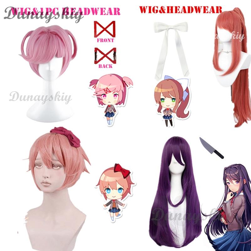 Gioco Doki Doki Literature Club Natsuki Cosplay Sayori Yuri Monika Costume Cosplay Set Parrucca Uniforme Scolastica Ragazza Donna Costumi