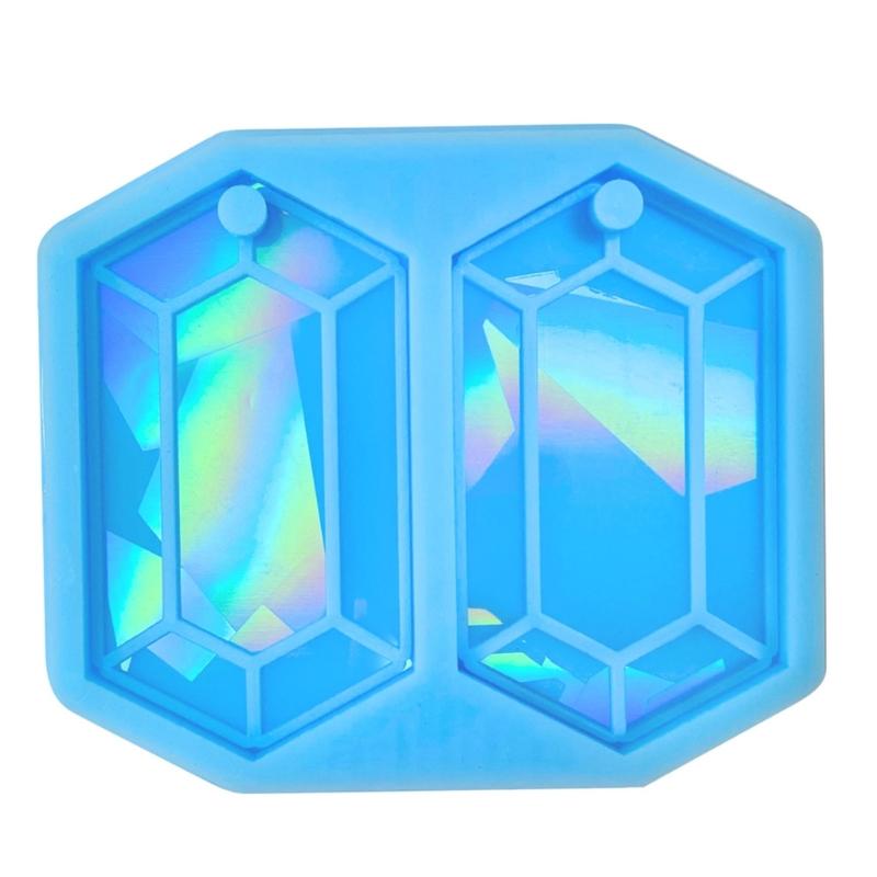 

Голографическая форма шестиугольник силиконовая форма для ювелирных подвесок из смолы сверкающая форма шестиугольник эпоксидная форма форма для сережек шармов DIY ремесло синий