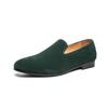 Mocassini da Uomo in Pelle Scamosciata Slip-On con Tacco Nascosto, Punta Affusolata in Pelle Stile Britannico.