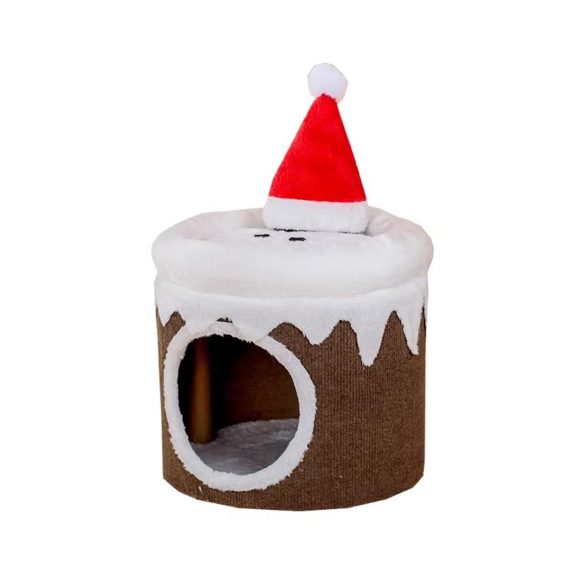 Cat Scratcher Santa Claus Cat Tree with Integrated Jumping Platform Nest Scratch Board Factory Direct Toy Supplies for Cats