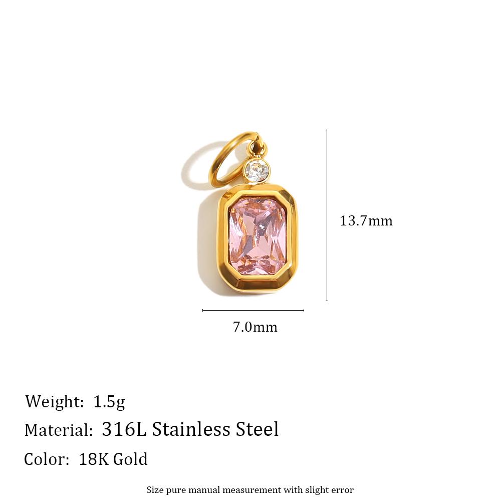 

MamacitaSlay 316L Stainless Steel Zircon Star Portrait Letter Charms Necklace Earrings Bracelet DIY Accessories Women s Ornament