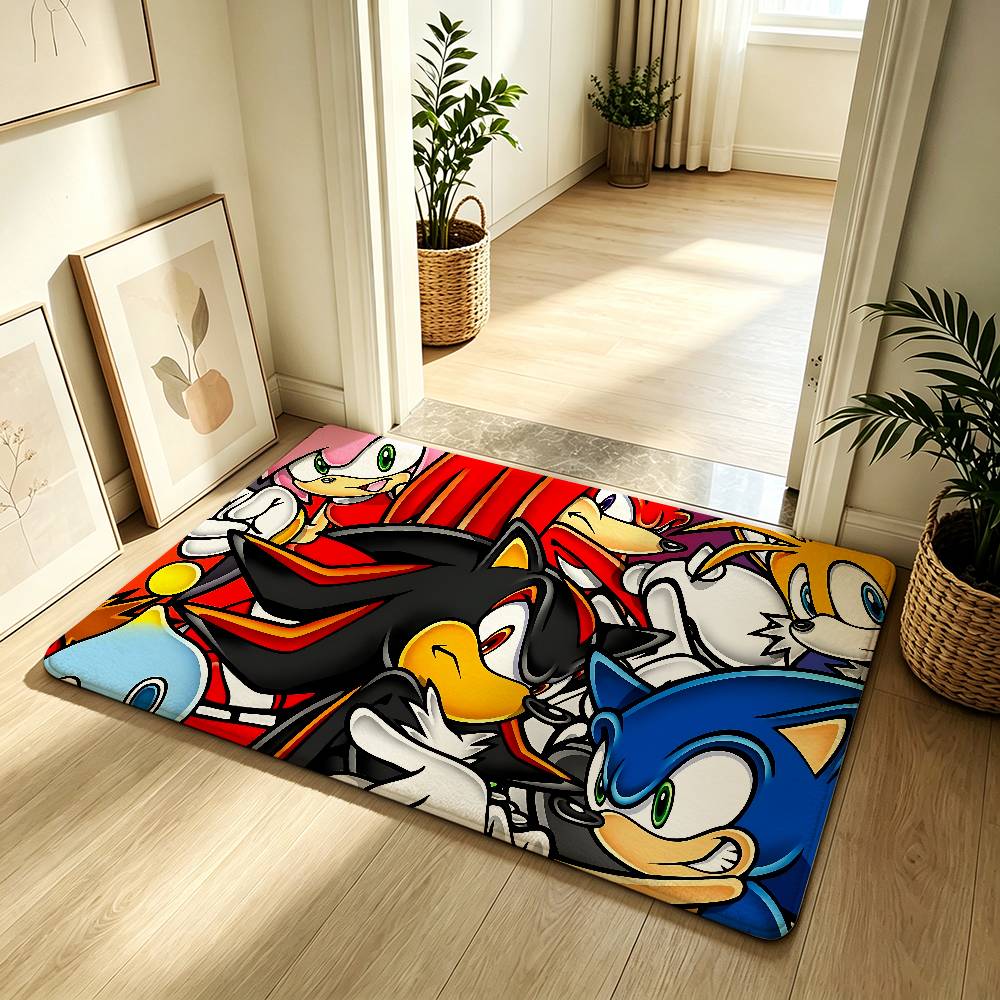 Anime S-Super-S-Sonics Cool Carpet Bathroom Anti-slip Mat Door Mat Home Decoration Mat Entrance Door Mat Scratch-resistant Door