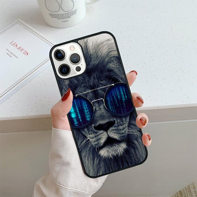 Lion tiger animal cool Phone Case For iPhone 17 Air 14 15 16 13 12 Cover For Apple Pro Max Plus Coque