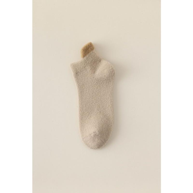 Women's Autumn and Winter Fleece, Australian Fleece, Casual, Versatile, Color-matching, Non-fading, Boat Socks, Floor Socks