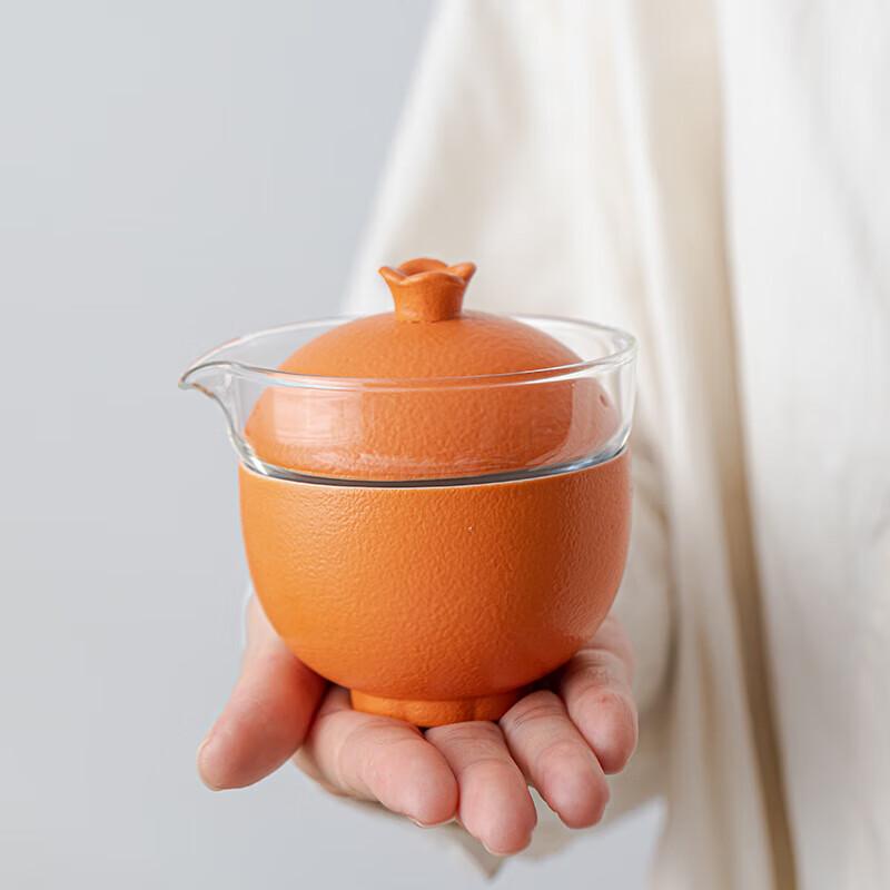 Chinese Floral Travel Tea Set with Black Tea