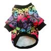 Pet Clothing Halloween Dog Sweater for Wear 2Pcs Colorful Skull Print