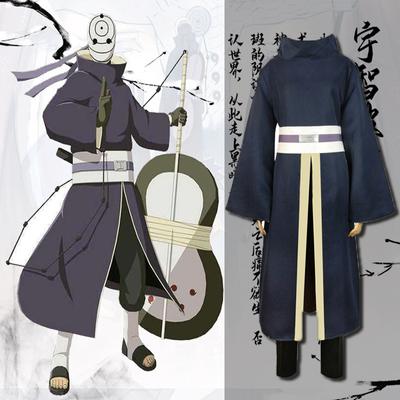 Uchiha Obito Anime Cosplay Kostýmy Halloween Kostýmy pro ženy Muži Japonský Robe Kimono Performance Festival