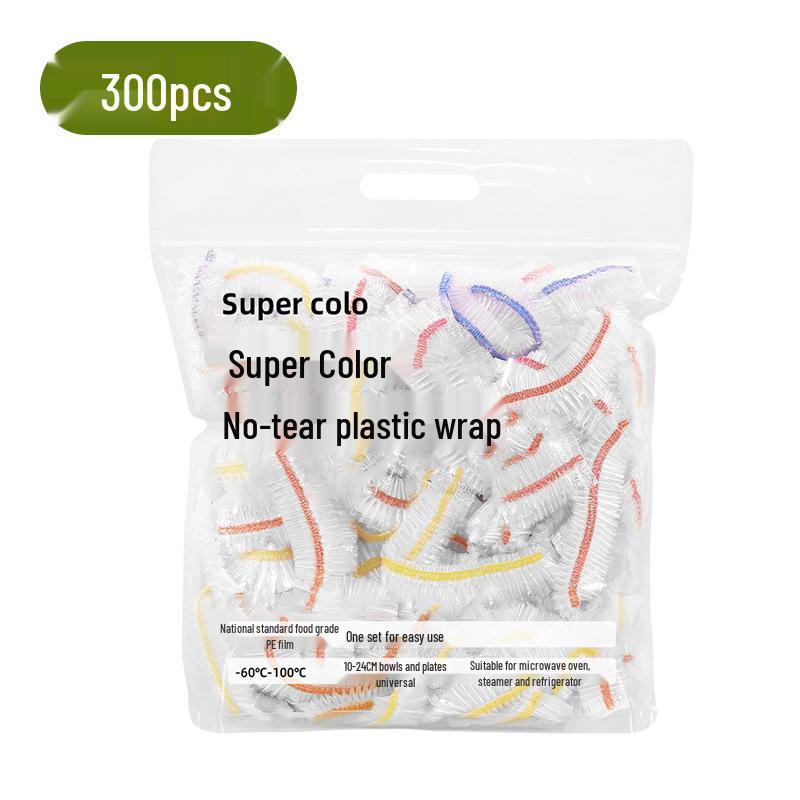

Одноразові еластичні ПЕ харчові плівки для мисок без сліз для залишків Colored Film Premium Bag about 300 pcs
