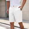 Herren Frühling und Sommer Anzugshorts Lässige Mittellange Hosen, Fünfviertellange Hosen