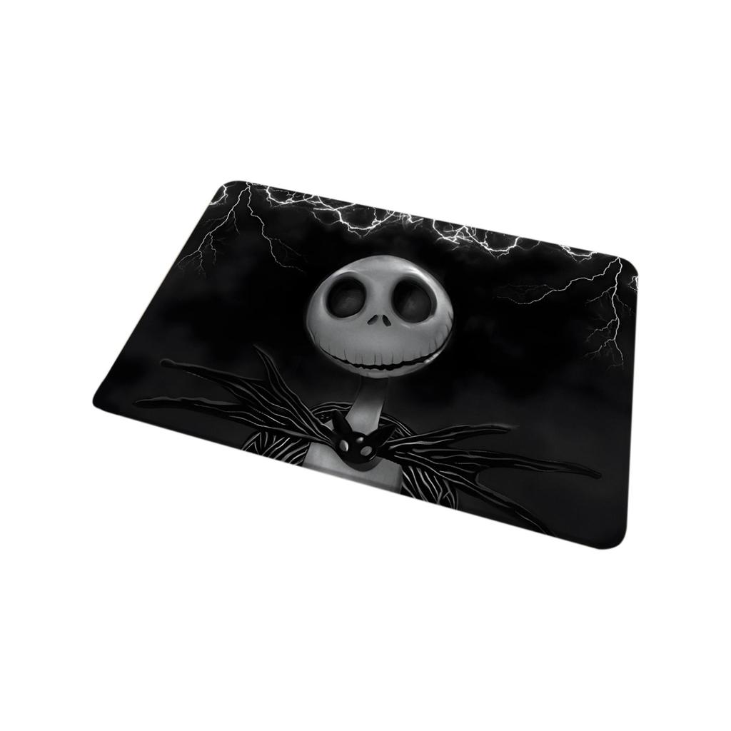 Halloween Terror Crystal Velvet Floor Mat, Bats Pumpkin, Entry Entrance, Entrance Floor Mat