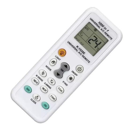 Klimaanlagen-Fernbedienung Universeller Ersatz Eingebauter Uhr-Timer Großer LCD-Bildschirm Fernbedienung mit großer Reichweite für verschiedene AC-Modelle