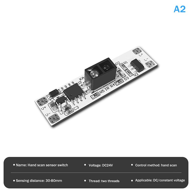 Mini Built-In Type On/Off Controller 6A 1Channel Dc 24V Aluminum Plate Lamp 10-100% Dimmer Led Light Bar Touch Sensor Switch
