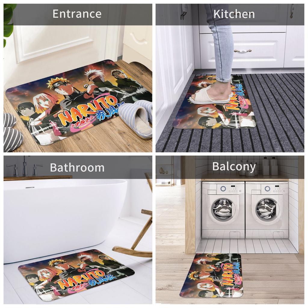 Itachi Uchiha Narutos Anime Door Floor Kitchen Bathroom Mat Anti-Slip Doormat Bedroom Balcony Entrance Rug Carpet Footpad