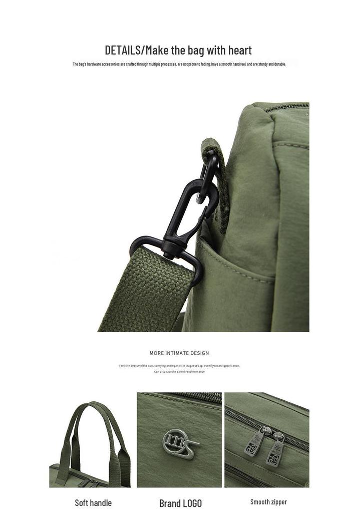 2026 Women's Versatile Lightweight Nylon Crossbody Bag - Wear-Resistant, Large Capacity for Casual Travel